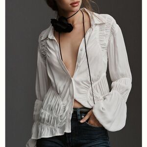 Anthropologie White Blouse